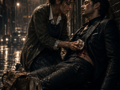 The Poor Girl Saved the Bleeding Mafia Boss in an Alley, But the Next Day His Silent Protection Changed Her Life Forever