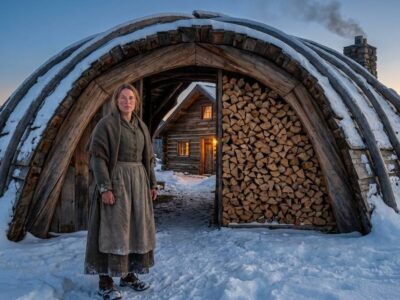 Thrown out with seven dollars before winter, the Swedish widow built a shelter from willow—then a lonely freighter asked her to make room for two