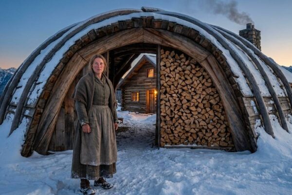 Thrown out with seven dollars before winter, the Swedish widow built a shelter from willow—then a lonely freighter asked her to make room for two