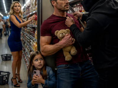 I TOOK MY DAUGHTER TO BUY A TEDDY BEAR WHEN THE CEO WHO ONCE HUMILIATED ME WAS GRABBED AT KNIFEPOINT—THEN ONE OF THE MEN SPOKE MY NAME
