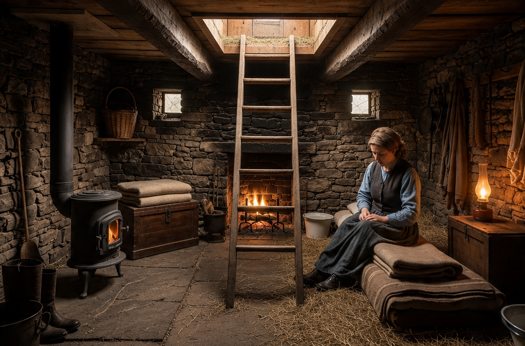 NO SMOKE ROSE FROM THE WIDOW’S BARN FOR FOUR DAYS, SO HER NEIGHBOR CAME LOOKING FOR BODIES—THEN A CHILD’S VOICE SPOKE FROM UNDER HIS BOOTS AND ASKED A QUESTION THAT MADE HIM FREEZE