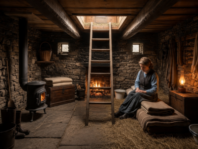 NO SMOKE ROSE FROM THE WIDOW’S BARN FOR FOUR DAYS, SO HER NEIGHBOR CAME LOOKING FOR BODIES—THEN A CHILD’S VOICE SPOKE FROM UNDER HIS BOOTS AND ASKED A QUESTION THAT MADE HIM FREEZE