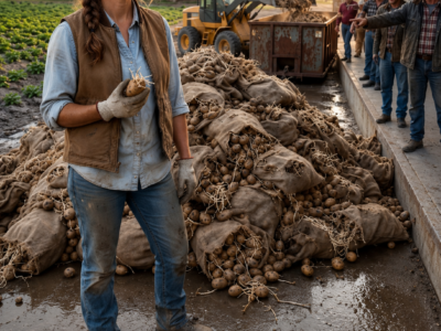 everyone laughed when clara hauled home four hundred sacks of rotten potatoes, but by winter the field they called dead was feeding the whole county
