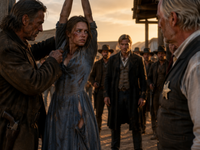 A DRIFTER CUT A TORTURED WOMAN FROM THE GANG’S ROPE – THEN THE SHERIFF SAW THE SCAR ON HIS HAND AND REALIZED WHO HAD COME BACK