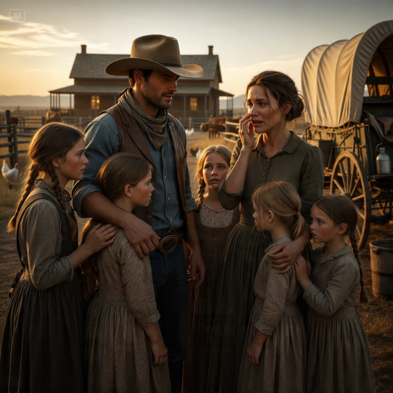 A WIDOW SOBBED, “I HAVE FIVE DAUGHTERS” – THE LONELY RANCHER SMILED, BUT HIS EMPTY HOUSE WAS HIDING ONE LAST SECRET