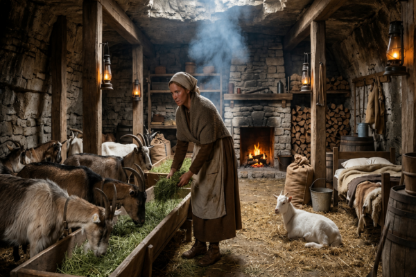 Abandoned at 18, She Dug a Hill Shelter for Her Goats… Until the 1895 Snowstorm Brought Everyone