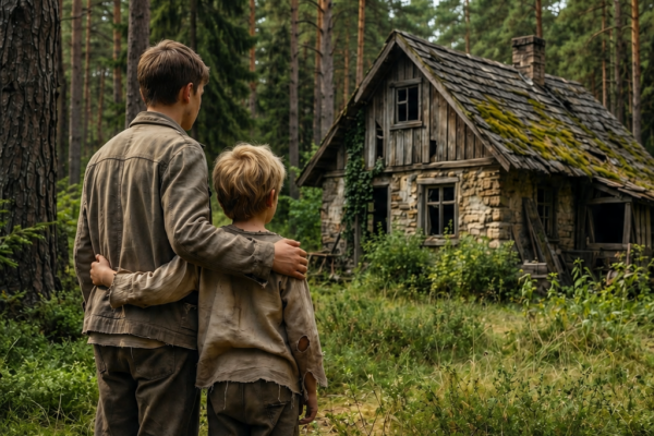 MY UNCLE THREW US INTO THE WINTER WOODS WITH HALF A LOAF—THEN MY LITTLE BROTHER HEARD SOMETHING BENEATH AN ABANDONED FARM