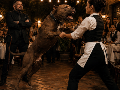 He Unleashed His Pitbull on the Waitress… But Her Reaction Stunned the Mafia Boss!