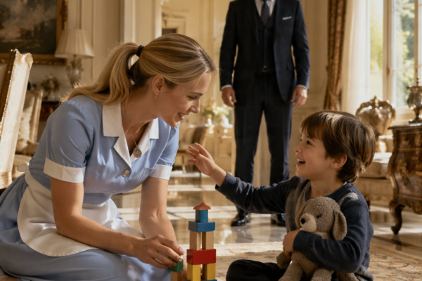 I ONLY COVERED MY SISTER’S MAID SHIFT FOR A DAY – UNTIL THE CEO’S LITTLE BOY WHISPERED THE WORD THAT STOPPED HIS FATHER COLD