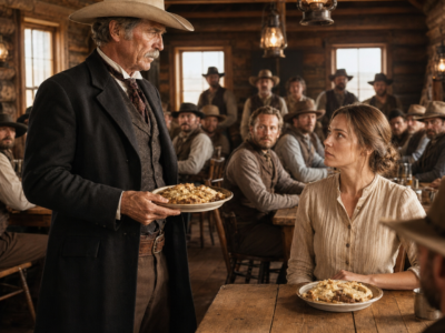THE RICHEST RANCHER ASKED WHO BAKED THE APPLE PIE EVERYONE IGNORED—THEN THE WIDOW AT THE LAST TABLE ANSWERED, AND A SECRET PLAN TO TAKE HER FARM BEGAN UNRAVELING BEFORE DECEMBER