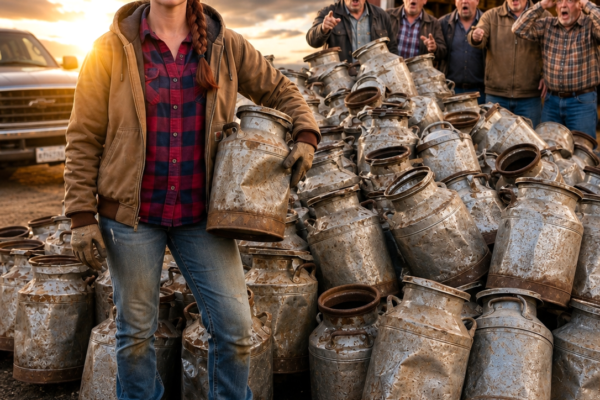 They Laughed When I Spent My Last $2,100 on 700 Dented Milk Churns—Then an Antique Dealer Read the Hidden Stamp and Saved My Grandfather’s Farm