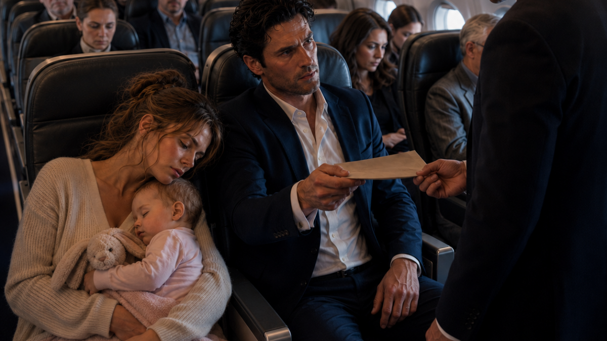 I PRETENDED TO SLEEP ON A STRANGER’S SHOULDER TO STOP PEOPLE FILMING US ON THE FLIGHT—THEN HE WHISPERED THAT AIRPORT SECURITY WAS LOOKING FOR ME
