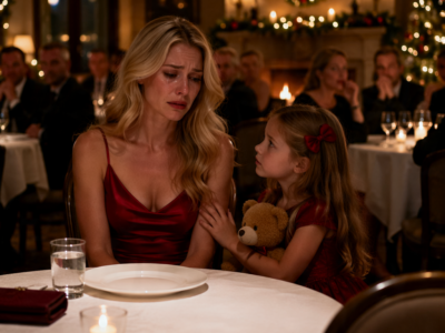 I WAS REJECTED ON CHRISTMAS EVE UNTIL A LITTLE GIRL HELD MY HAND AND WHISPERED “BE MY MOM” – THEN HER FATHER SAID MY NAME LIKE A WARNING