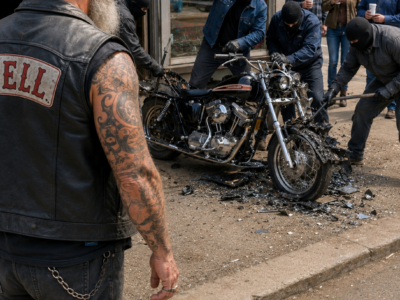 THEY CALLED HER A LYING REPORTER AND BURNED THE HARLEY SHE WAS HIDING BEHIND—THEN 1,500 BIKERS ARRIVED, AND THE UNTOUCHABLE MAFIA KING SAID, “SHE’S MY FUTURE WIFE”