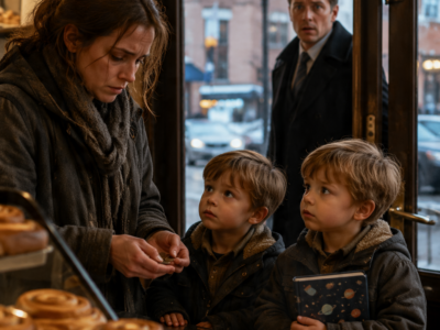 He saw his ex-wife counting coins to buy bread for twin boys, secretly followed her home, uncovered hospital debt, returned letters, and a buried family file proving the boys were his sons—until one final signature revealed who had turned his entire marriage into a TRAP