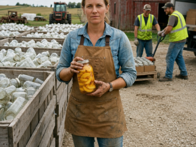 the bottling plant dumped chipped jars beside her barn for ten years—then the farmer’s daughter built a $400,000 pantry brand from what everyone else threw away