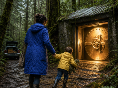 the homeless mother spent her last $750 on a frozen mountain bunker—then her little girl’s question led her to a sealed $327 million vault