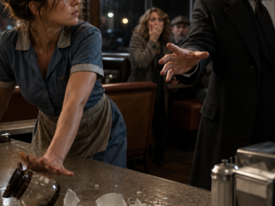 After a Feared Crime Boss Hurled a Coffee Cup Past Her Head, a Broke Waitress Refused to Apologize—Then He Returned Alone, Offered to Save Her Dying Mother, and Forced Her to Decide Whether His Open Hand Was Mercy or the First Link in Another Chain