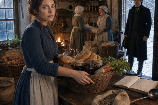 they gave the penniless relation an abandoned kitchen to humiliate her—then winter sealed the roads and she became the only reason the estate survived