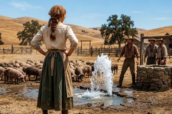 she spent her last $25 on eighty starving hogs—then they uncovered the secret a powerful land broker had buried beneath her dying farm