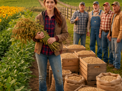 They Thought She Planted Sunflowers for Beauty—Then Her Soybean Harvest Broke the County Record