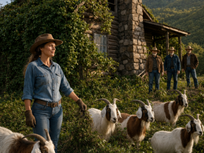 The County Couldn’t Sell 73 Poison Ivy-Choked Acres — Her Goats Cleared the Hillside to a Log Cabin
