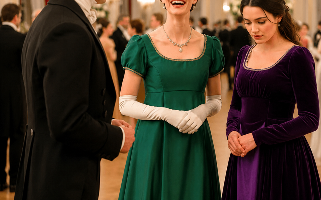 her father begged the duke to take the pretty daughter and save their ruined estate, but he noticed the unwanted sister hiding by the bookshelves…
