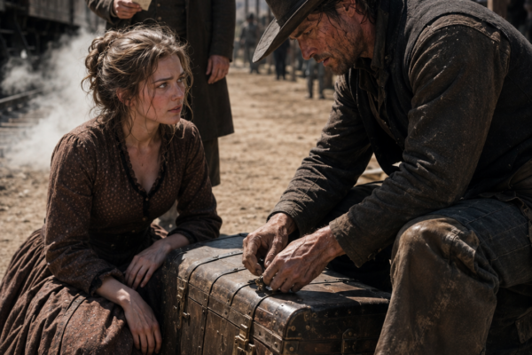 The Mail-Order Bride Was Rejected Before the Whole Town—Then the Rancher Who Defended Her Hid the One Truth That Could Send Her Away