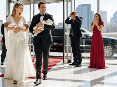In tears she signed the divorce—he wed a model; she returns as billionaire’s wife with heir triplets