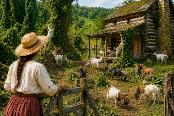 She Bought 55 Poison Ivy Acres for Back Taxes — Her Goats Ate It Down to an Old Log Cabin