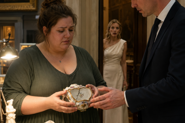 When the Curator Mocked the Plus-Size Cleaner Who Repaired Adrian’s Silent Music Box, Its Hidden Cylinder Exposed the Fiancée He Trusted—and the Promise He Broke