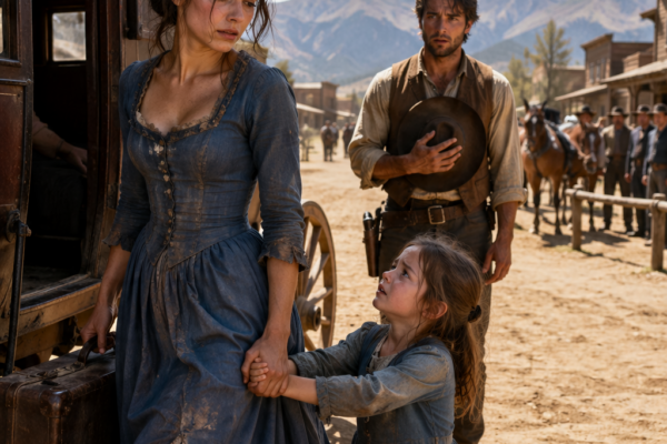 I APOLOGIZED FOR MY TORN DRESS BEFORE THE RANCHER COULD REJECT ME – THEN HIS DAUGHTER WHISPERED “BE OUR MAMA” AND HIS FACE WENT STRANGELY STILL