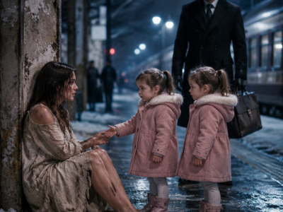 TWO LITTLE GIRLS SAW ME FREEZING ON THE PLATFORM AND CALLED ME MOMMY — BUT THE MAN BESIDE THEM ASKED THE ONE QUESTION I FEARED MOST