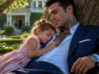 A feared New York crime boss pretended to sleep beneath an oak tree, but when his maid’s three-year-old daughter curled onto his chest, called his pocket watch a singing heart, and later whispered that his TRUSTED butler planned to open the estate gates, he discovered the child had never entered his life by accident—and the TRAITOR’S FINAL MOVE would force him to choose between his empire and the family he never believed he deserved