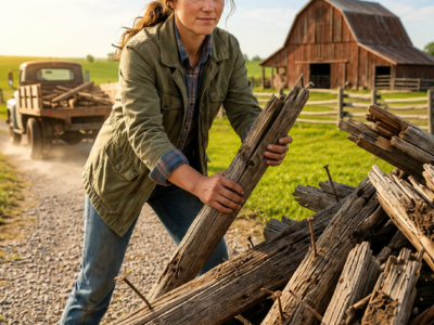 Everyone Laughed When a Girl Collected Their Broken Fence Posts… Until They Visited Her Farm