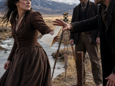 When the Surveyor Accused Evelyn of Using a Vanished Groom’s Letters to Steal Colton’s Water, She Opened the Abandonment Note—Then Colton Reached for the One Page That Could Save His Ranch and Destroy Her Trust