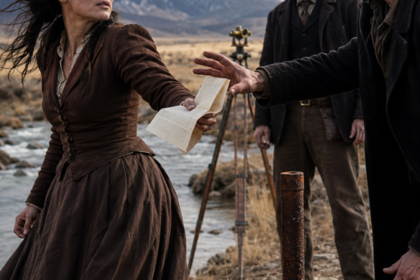 When the Surveyor Accused Evelyn of Using a Vanished Groom’s Letters to Steal Colton’s Water, She Opened the Abandonment Note—Then Colton Reached for the One Page That Could Save His Ranch and Destroy Her Trust