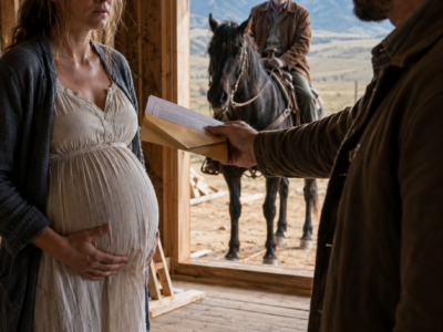 Six Months Pregnant, She Built a Cabin Alone—Until a Wealthy Cowboy’s Hidden Silence Threatened the Home, Child, and Freedom She Had Fought to Claim