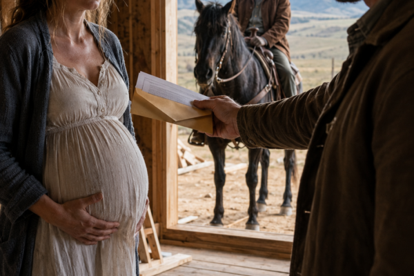 Six Months Pregnant, She Built a Cabin Alone—Until a Wealthy Cowboy’s Hidden Silence Threatened the Home, Child, and Freedom She Had Fought to Claim