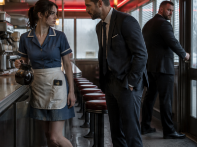 POOR DINER WAITRESS SAVED AN OLD WOMAN IN AN ALLEY — THE NEXT MORNING, FOUR BODYGUARDS LOCKED THE DOOR BEHIND HER