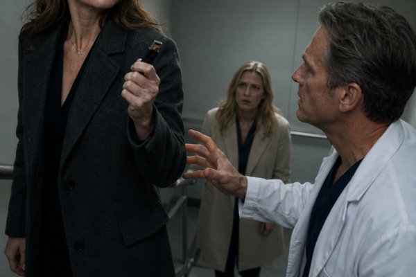 When Claire Checked In at Her Husband’s Boston Hospital and the Receptionist Said “Mrs. Pierce” Had Just Left With His Badge, She Followed the Missing Patient File Upstairs—But the Woman in the Cream Coat Wasn’t His Mistress, and the Secret She Carried Could Destroy Far More Than Their Marriage