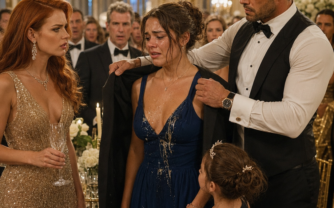 At New York’s Most Exclusive Gala, a Jealous Heiress Drenched the Curvy Nanny in Champagne—Then the Feared Mafia Boss Covered Her With His Jacket and Chose Her Publicly