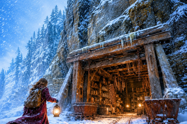 Stranded in the Mountains With Nothing, She Found a Dry Mine Shaft Stocked for Winter
