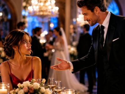 THE EMPTY CHAIR AT HER SISTER’S WEDDING WAS SUPPOSED TO PROVE HER FIANCÉ HAD LEFT HER—BUT WHEN A QUIET STRANGER SAT BESIDE HER, KORA NEVER IMAGINED HE OWNED THE HOTEL, OR THAT HIS FAMILY WAS ALREADY PLANNING THE MARRIAGE THAT COULD DESTROY THEM BOTH
