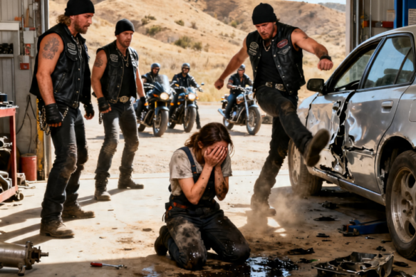 THEY SMASHED HER FATHER’S AUTO SHOP – THEN AN OLD HELL’S ANGELS LEGEND MADE ONE CALL