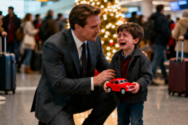 BILLIONAIRE HELPED A LOST BOY AT THE AIRPORT – THEN FROZE WHEN HE SAW THE BOY’S MOTHER WAS HIS EX