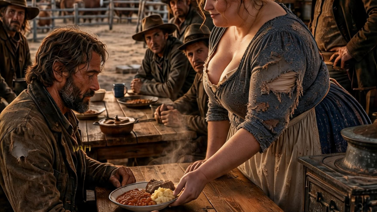 She Fed Him Scraps Because Everyone Said He Was Nobody—But When the Foreman Tried to Ruin Her, the Quiet Man at the Last Seat Opened the LEDGER… and Revealed the Name That Could Take Everything Away