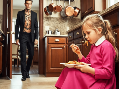 The Mafia Boss Found His Maid’s Daughter Hiding in the Pantry to Eat Leftovers—But When the Starving Girl Begged “Please Don’t Fire My Mommy,” He Did the One Thing No One in His Empire Expected