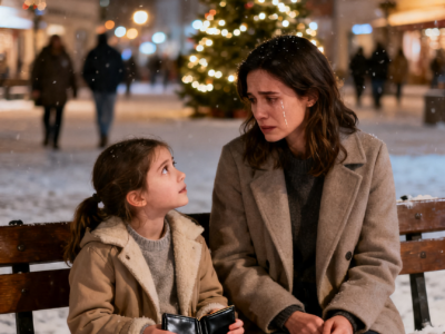 YOUNG BILLIONAIRE DROPPED HIS WALLET BESIDE A POOR SINGLE MOM – WHAT SHE DID ON CHRISTMAS EVE LEFT HIM SPEECHLESS