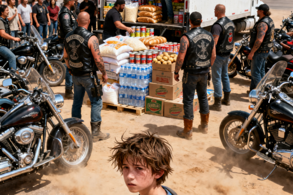 HE ASKED TO WASH BIKES FOR A SANDWICH – THEN 90 HELLS ANGELS ROLLED IN WITH A TRUCK FULL OF FOOD